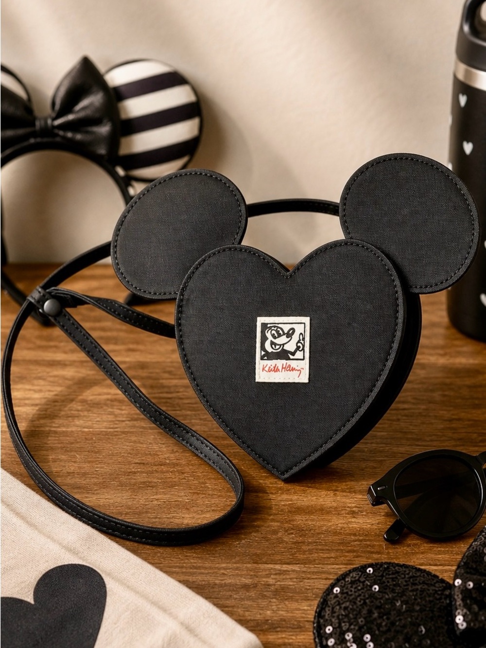 Disney x Keith Haring for H&M heart mouse ears shoulder bag